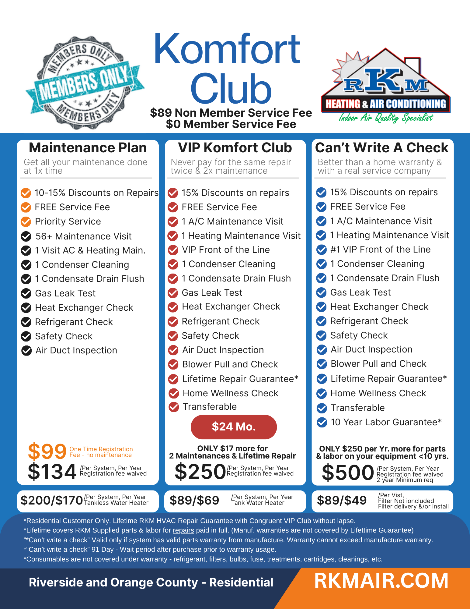 Komfort Club membership information