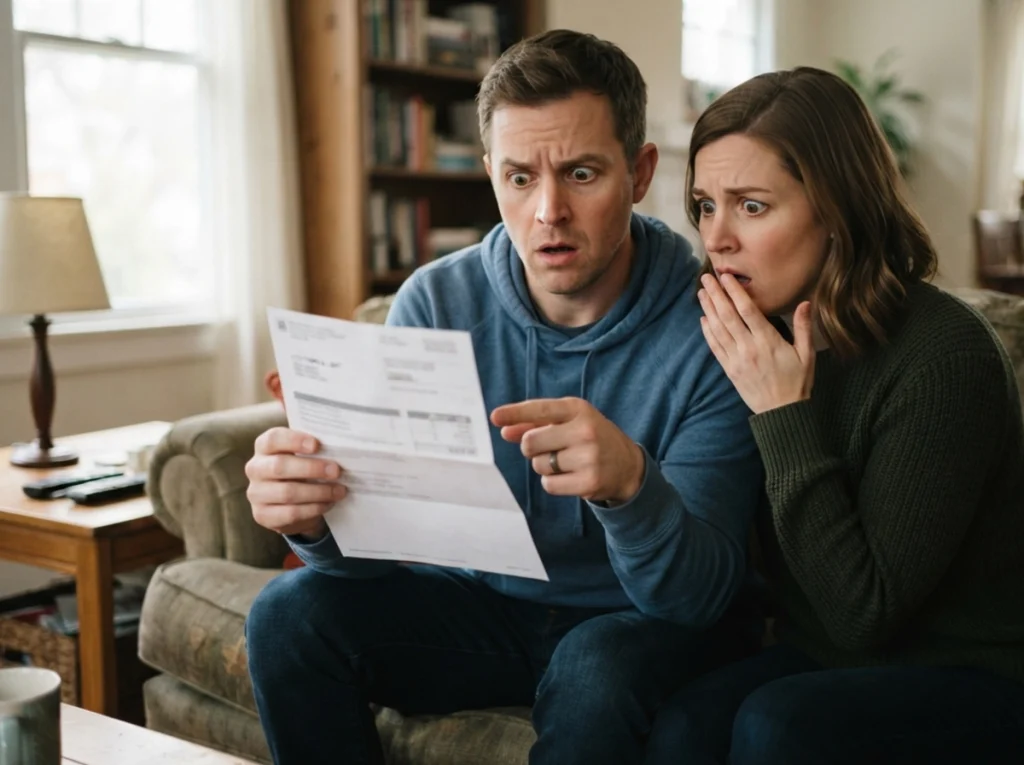 Two homeowners shocked by their high electric bill.